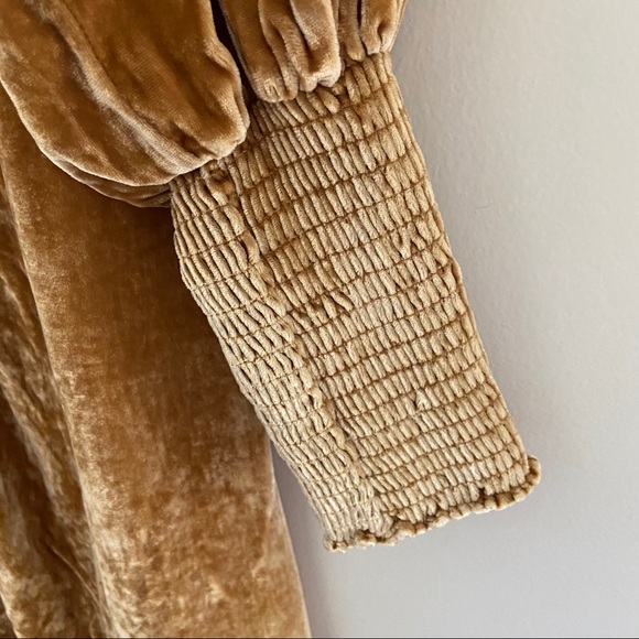 Reformation Boheme Long Sleeve Velvet Wrap Dress - Picture 9 of 16